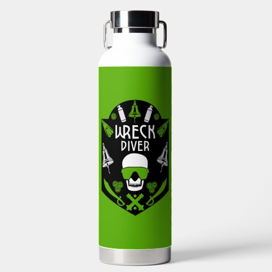 Wrak Zee duikers Waterfles (Voorkant)