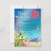 Wrakstukken onder het Zeeen Baby shower Bedankkaart (Voorkant)