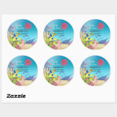 Wrakstukken onder het Zeeen Baby shower Ronde Sticker (Vel)