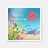 Wrakstukken onder het Zeeen Baby shower Servet (Voorkant)