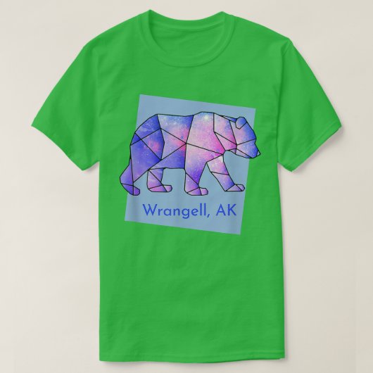 Wrangell AK Galaxy Beer Abstract Geometrical Anima T-shirt (Design voorkant)