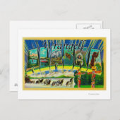 Wrangell, Alaska - Grote letterscènes Briefkaart (Voorkant / Achterkant)