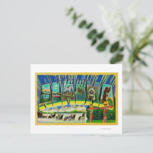 Wrangell, Alaska - Grote letterscènes Briefkaart (Staand voorkant)