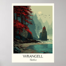 Wrangell Alaska Kustwoud Rotsen