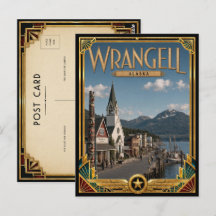 Wrangell Alaska Vintage Art Deco Gouden Tijdperk
