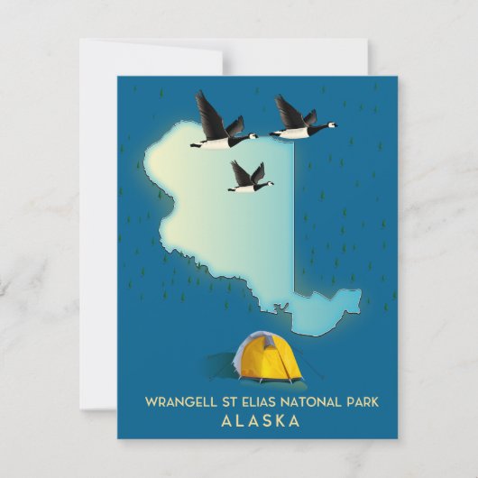 Wrangell St Elias Alaska kaart (Voorkant)