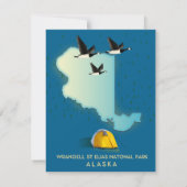 Wrangell St Elias Alaska kaart (Achterkant)