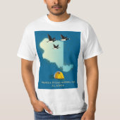 Wrangell St Elias Alaska kaart T-shirt (Voorkant)