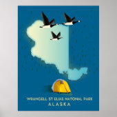 wrangell st elias Alaska Map Poster (Voorkant)