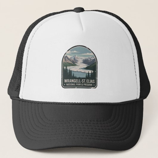 Wrangell-St. Elias Glacier Park-badge Trucker Pet (Voorkant)
