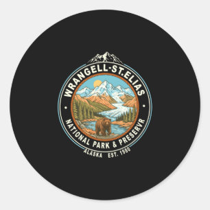 Wrangell-st elias nationaal park alaska buiten ronde sticker