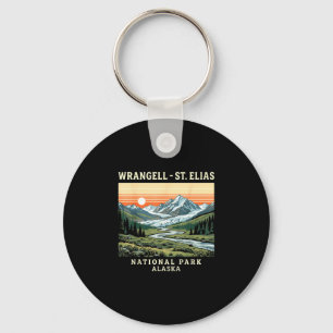Wrangell-st elias nationaal park alaska vintage sleutelhanger