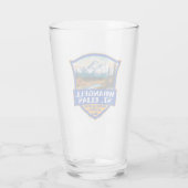Wrangell St. Elias Nationaal Park Illustratie Kuns Glas (Achterkant)