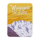 Wrangell St. Elias Nationaal Park Illustratie Kuns Magneet (Verticaal)