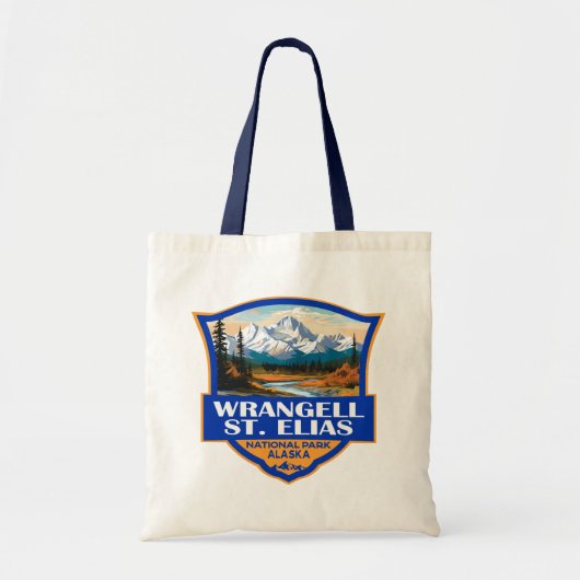 Wrangell St. Elias Nationaal Park Illustratie Kuns Tote Bag (Voorkant)