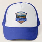 Wrangell St. Elias Nationaal Park Illustratie Kuns Trucker Pet (Voorkant)