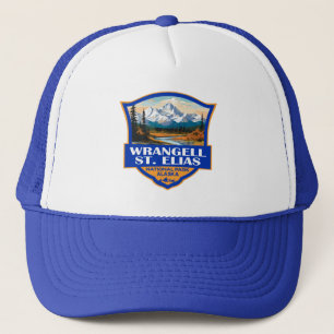 Wrangell St. Elias Nationaal Park Illustratie Kuns Trucker Pet