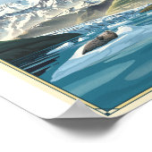 Wrangell St. Elias Nationaal Park Litho Kunstwerk Poster (Hoek)