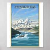 Wrangell St. Elias Nationaal Park Litho Kunstwerk Poster (Voorkant)