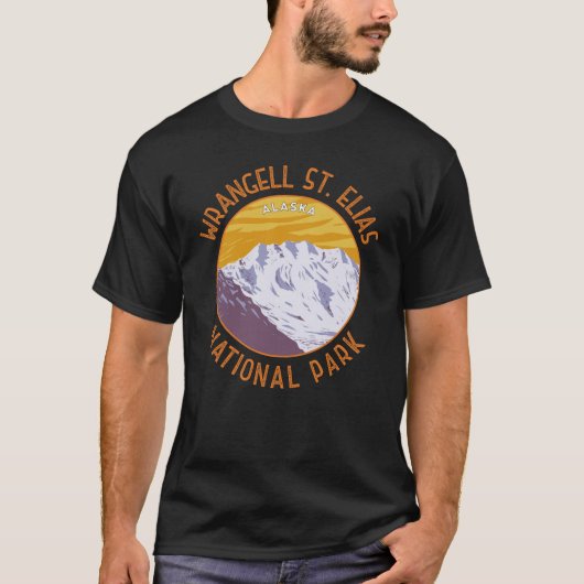 Wrangell St. Elias Nationaal Park Retro Noodlijden T-shirt (Voorkant)