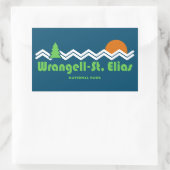 Wrangell-St. Elias Nationaal Retro Rechthoekige Sticker (Tas)