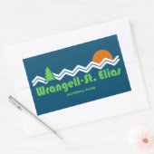 Wrangell-St. Elias Nationaal Retro Rechthoekige Sticker (Envelop)
