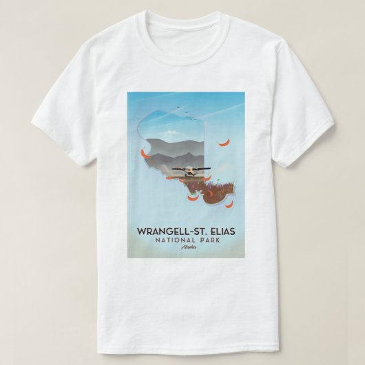 Wrangell-St. Elias National Park Alaska poster T-shirt (Design voorkant)