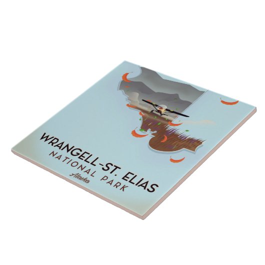Wrangell-St. Elias National Park Alaska poster Tegeltje (Zijkant)