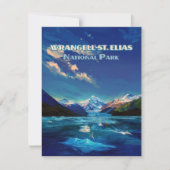 Wrangell St. Elias National Park Alaska Retro Kaar (Voorkant)
