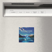 Wrangell St. Elias National Park Alaska Retro Kaar Magneet (Insitu (Vaatwasser))