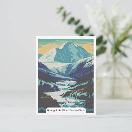 Wrangell-St. Elias National Park, Alaska, Verenigd Briefkaart (Staand voorkant)