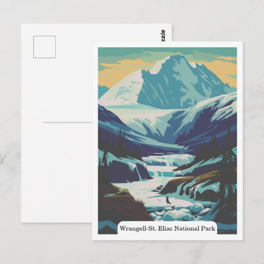 Wrangell-St. Elias National Park, Alaska, Verenigd Briefkaart (Voorkant / Achterkant)