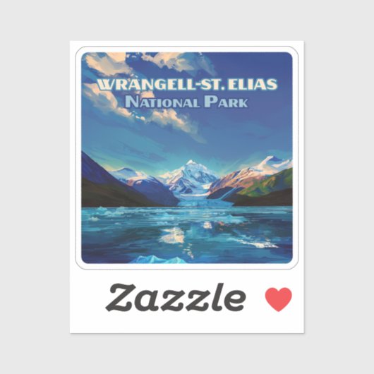 Wrangell St. Elias National Park Alaska Vintage Sticker (Vel)