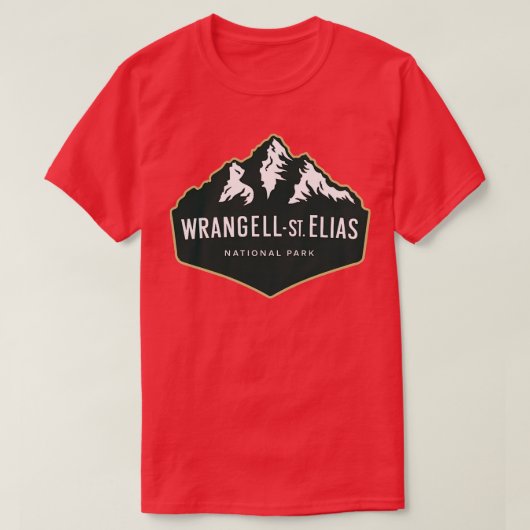 Wrangell St Elias National Park Badge T-shirt (Design voorkant)