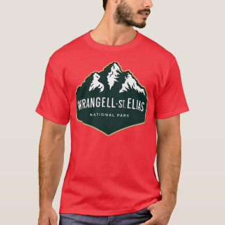 Wrangell St Elias National Park Badge T-shirt