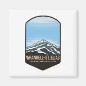 Wrangell st elias National Park embleem patch logo Magneet (Voorkant)