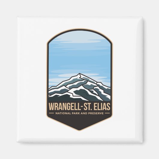 Wrangell st elias National Park embleem patch logo Magneet (Voorkant)