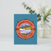 Wrangell St Elias National Park Retro Compass Briefkaart (Staand voorkant)