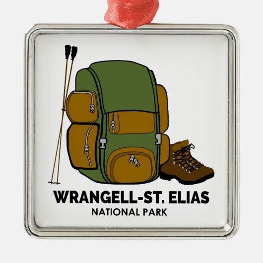 Wrangell-St. Elias National Park Rugzak Metalen Ornament (Voorkant)