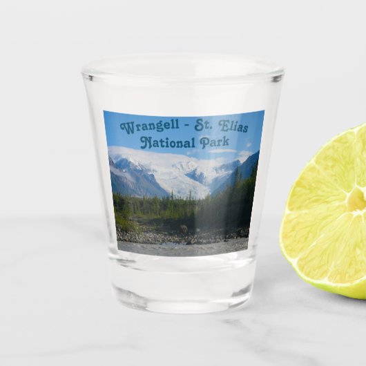 Wrangell-St. Elias National Park Shot Glass Glas (Voorkant)