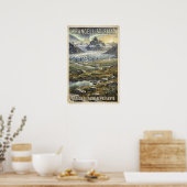 Wrangell-St. Elias Reisposter uit het verleden Poster (Keuken)