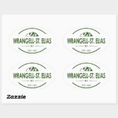 Wrangell-St. Nationaal Park Elias Ovale Sticker (Vel)