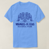 WrangellStElias Nationaal Park Retro Vogel Wordmar T-shirt (Design voorkant)
