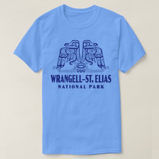 WrangellStElias Nationaal Park Retro Vogel Wordmar T-shirt (Design voorkant)
