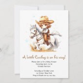 Wrangling Joy: Cowboy Wild West Baby shower Kaart (Voorkant)
