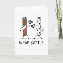 Wrap Battle - Funny Christmas Card Feestdagen Kaart
