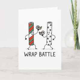 Wrap Battle - Funny Christmas Card Feestdagen Kaart