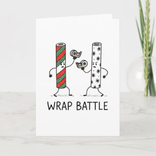 Wrap Battle - Grappige Kerstkaart Feestdagen Kaart