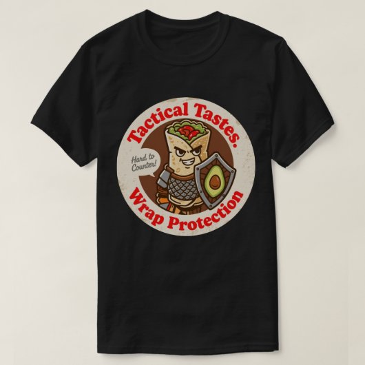 Wrap Bescherming Grappige Gevechtsburrito T-shirt (Design voorkant)