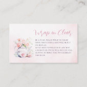 Wrap in Clear Elegant Pink Roses Vrijgezellenfeest Informatiekaartje (Voorkant)